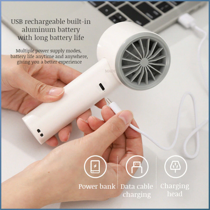 Quạt cầm tay Mini Quạt cầm tay Mini Nhân bản Tốc độ gió Quạt Mini Gió mạnh Quạt cầm tay Dễ dàng