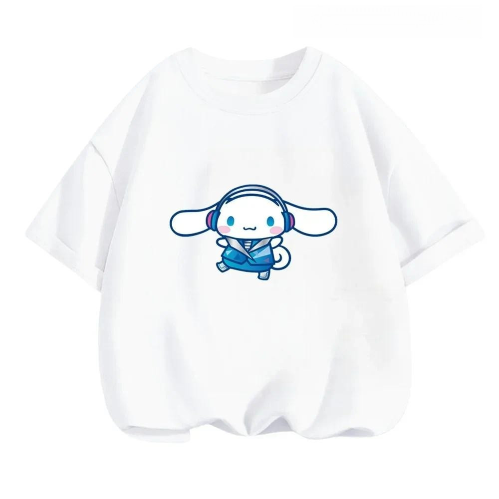 Trẻ Em 'Cinnamoroll Ngắn Tay T-Shirt Mùa Hè Phim Hoạt Hình Giản Dị Mặc Cho Bé Trai Và Bé Gái