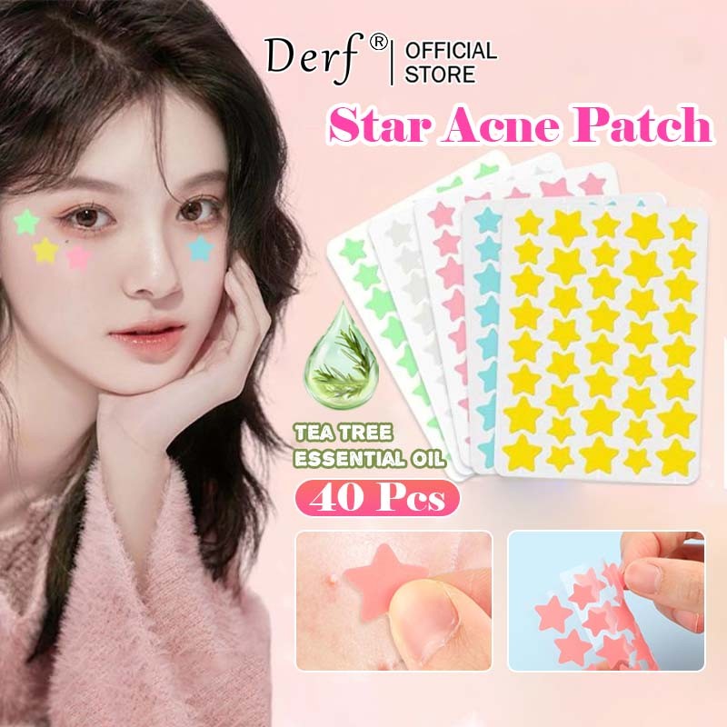 Set 40 Miếng dán Hỗ trợ giảm mụn hình ngôi sao đầy màu sắc Hydrogel ...