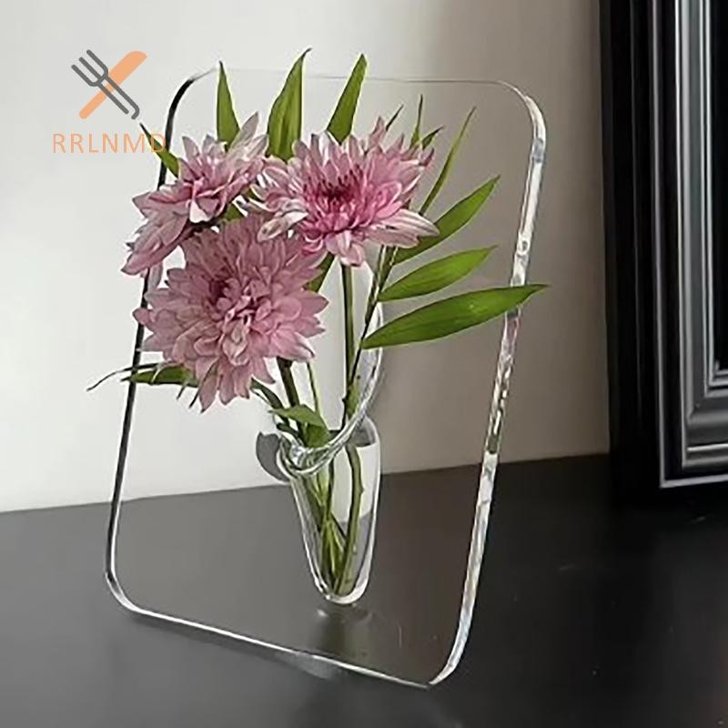 Rrlnmd Acrylic Khung Ảnh Bình Hoa Nghệ Thuật Hiện Đại Bình Hoa Để Bàn Giá Đỡ Cây Cho Văn Phòng Nhà Quà Tặng Bàn Cưới Centerp Trang Trí MỚI