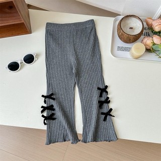 Q29-Quần loe dài gắn nơ cho bé gái size từ 9-34Kg