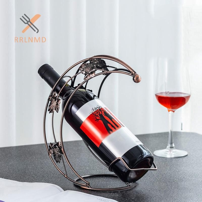 Rrlnmd Sáng Tạo Kim Loại Giá Đựng Rượu Vintage Chai Rượu Và Giá Đỡ Kính Thanh Trang Trí Nhà Cửa Trưng Bày Giá Đỡ MỚI