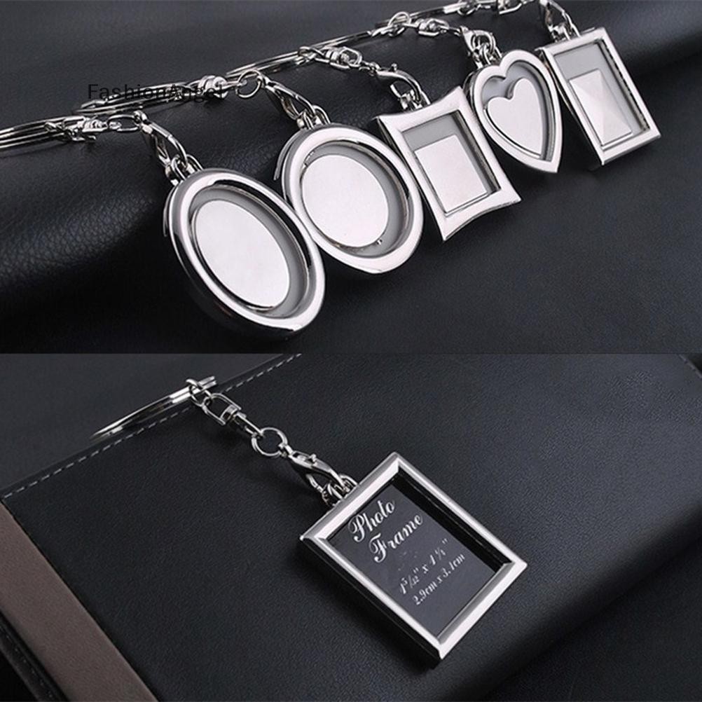 Fashionangel 1 Chic Trong Suốt Trong Suốt Chèn Ảnh Khung Móc Khóa Móc Khóa VN