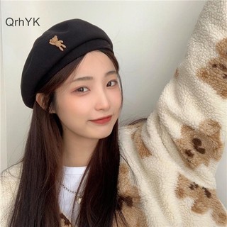 Nhà Máy Thời Trang Phong Cách Hàn Quốc Thanh Lịch Mùa Đông Dễ Thương Gấu Chắc Chắn Mũ Nồi Len Họa Sĩ Mũ Nồi Mũ QrhYK