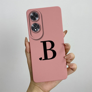 Dành Cho OPPO A60 (CPH2631) Ốp Lưng OppoA60 A 60 4G 2024 Chữ Cái Ban Đầu Dễ Thương Bảo Vệ Ống Kính Vỏ Điện Thoại Silicon Mềm Chống Sốc