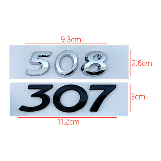3D ABS Chrome Thân Xe Miếng Dán Cho Peugeot Logo Chữ Cái 206 207 301 307 308 408 508 2008 3008 4008 5008 Chữ Phụ Kiện