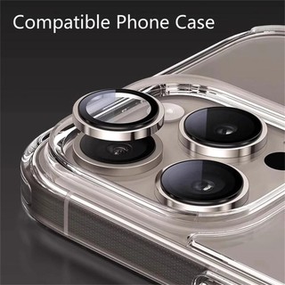 Kim Loại Bảo Vệ Ống Kính Máy Ảnh Cho IPhone 16 Pro Max Vòng Kim Loại Cho IPhone 11 12 13 14 15 Pro Max Plus Ống Kính Máy Ảnh Thủy Tinh Mini
