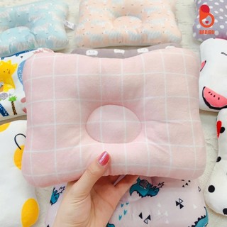 Gối lõm chống bẹp đầu cho bé từ 0-6 tháng chất liệu nhung mềm mịn