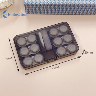Kudosation 6 Cặp Hộp Bảo Quản Ống Kính Tiếp Xúc Lớn Du Lịch Di Động Hộp Đựng Ống Kính Để Trang Điểm Làm Đẹp Học Sinh Hộp Nhíp Dính Hộp Đựng