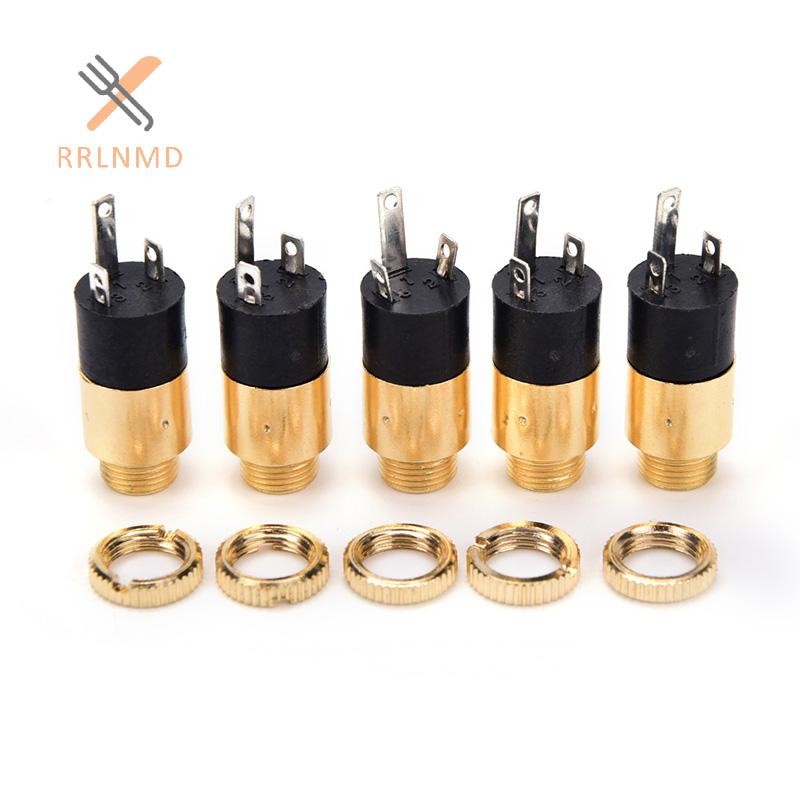 Rrlnmd 5 Chiếc PJ392 3.5 Mm Stereo Nữ Tất Jack 3.5 Âm Thanh Tai Nghe Kết Nối Vàng MỚI