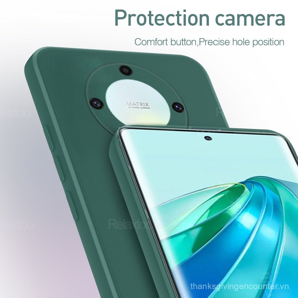 Ốp lưng silicone lỏng TPU chống sốc cho Honor X9C/X9a 5G/X9b/X8b/X7A/X7b/X8a/X9C 2024, bảo vệ camera siêu mỏng