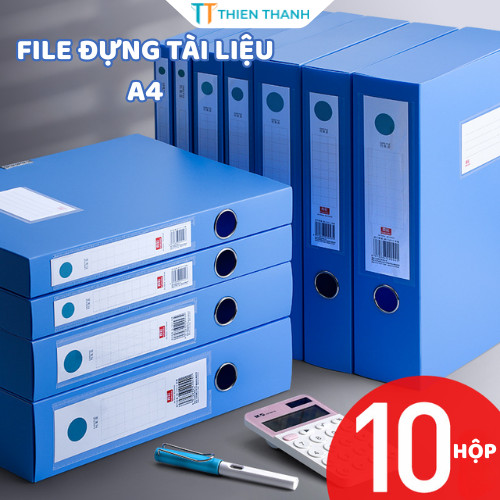 File Hộp Đựng Hồ Sơ Văn Phòng - Bìa Đựng Hồ Sơ A4 Nhiều Kích Thước, Chống Thấm Nước Và Bụi Bẩn