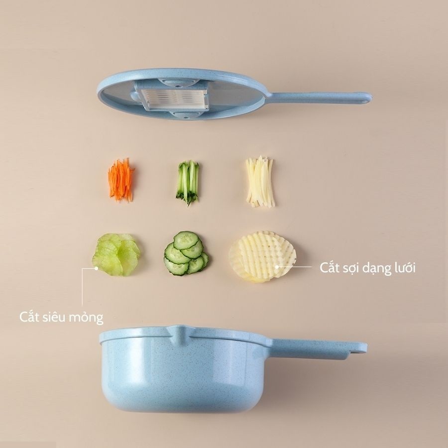 Bộ Dụng Cụ Nạo Bào Rau Củ Quả Đa Năng Siêu Tiện Lợi An Toàn Không Lo Đứt Tay