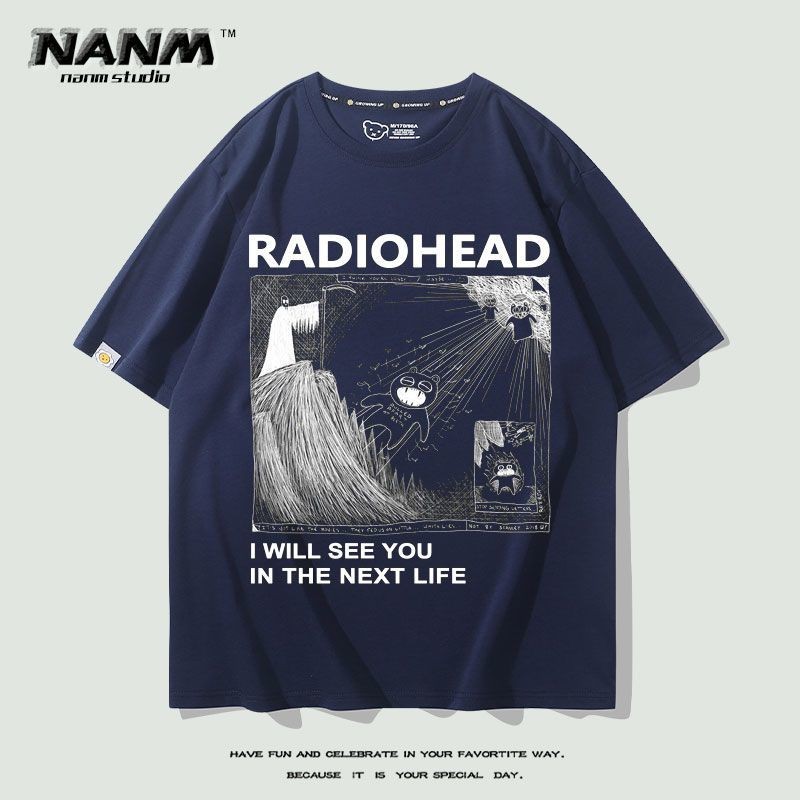 Radiohead Radiohead Radiohead Rock Band Tay Ngắn Nam Tiết Kiệm Mùa Hè Áo Thun Tom York