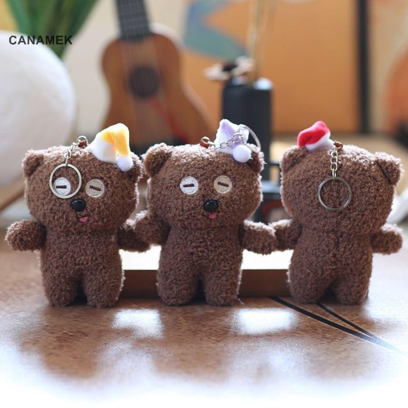 Canaanek 1 Hoạt Hình Gấu Nhỏ Có Mũ Trùm Đầu Búp Bê Móc Khóa Mặt Dây Chuyền Sang Trọng Búp Bê Móc Khóa Ba Lô Mặt Dây Chuyền Phụ Kiện Quà Tặng Cho Trẻ Em CSF