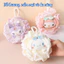 Bông Tắm Tạo Bọt Hình Thú Dễ Thương, Bông Tắm Sanrio Cao Cấp Mềm Mại Làm Sạch, Tẩy Da Chết
