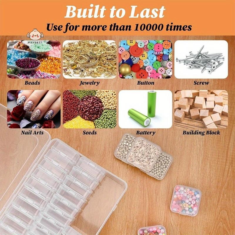 Maybest DIY Thêu Hộp Bảo Quản, Trang Sức Móng Tay Nghệ Thuật Hộp Đựng Khảm Kim Cương Giả, Hộp Bảo Quản Đa Năng {VN}