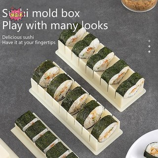 N & X 3 Cái / bộ Bộ Thiết Bị Máy Làm Sushi Nhựa Kimbap Sushi Cuộn Khuôn Tròn Vuông Hình Trái Tim Dụng Cụ Làm Sushi Khuôn Cuộn Bánh.