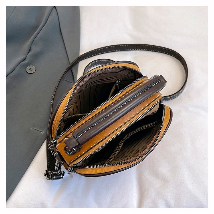 New Women's Genuine Leather Crossbody Bag, Wide Shoulder Strap, Single Shoulder Mom Bag, Fashionable First Layer Cowhide, Large Capacity Handbag, Small Square Bag