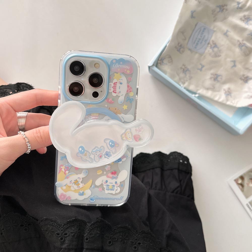 Ốp lưng cứng Tương thích với iPhone 13 13Pro 13ProMax 14 14Pro 14ProMax 15 15Pro 15ProMax 16 16Pro 16ProMax 17 17Pro 17ProMax Ốp nam châm họa tiết Cinnamoroll màu xanh lam