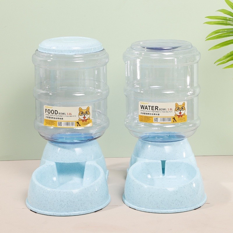 Bình uống nước tự động và bát ăn tự động cao cấp cho chó mèo 3,8 lít có thể tháo rời không trượt