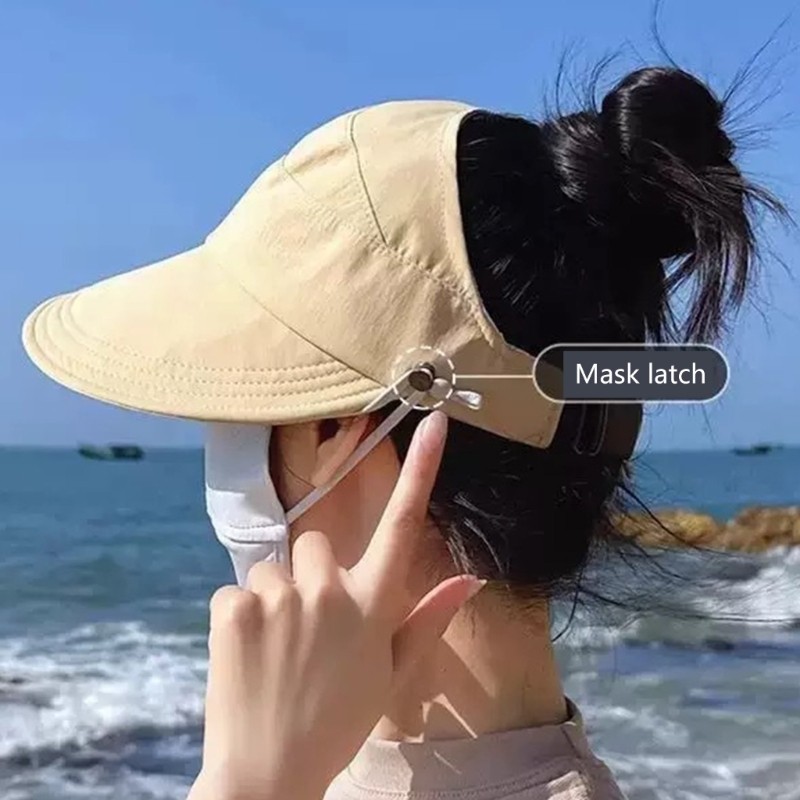 Wellb Mũ che nắng thực tế dành cho nữ Mũ thời trang ngoài trời Mũ chống nắng viền rộng