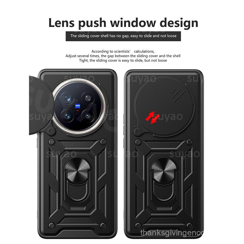 Ốp điện thoại cho Vivo X200 Pro x200pro X100S 2024 Ốp lưng có vòng giá đỡ Ốp lưng PC cứng chống sốc chống sốc cho ống kính vivox200 vivox200pro vivox100