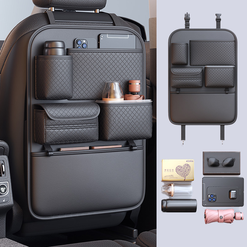 SEAMETAL Xe Seatback Túi Bảo Quản Ghế Ô Tô Chống Đá Miếng Lót Đa Năng Treo Ghế Sắp Xếp Hộp Đựng Khăn Giấy Giá Đỡ Cốc