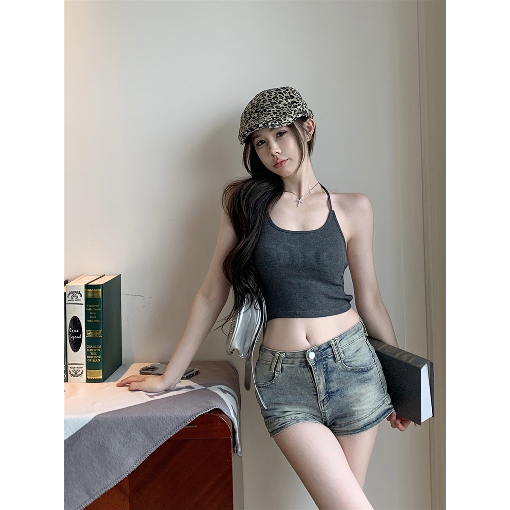 Dây đeo cổ nữ lưng đẹp Áo Vest nhỏ có đệm ngực