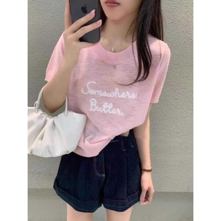 Áo thun nữ tay ngắn mùa hè mới cổ tròn đa năng, mỏng, ôm sát
