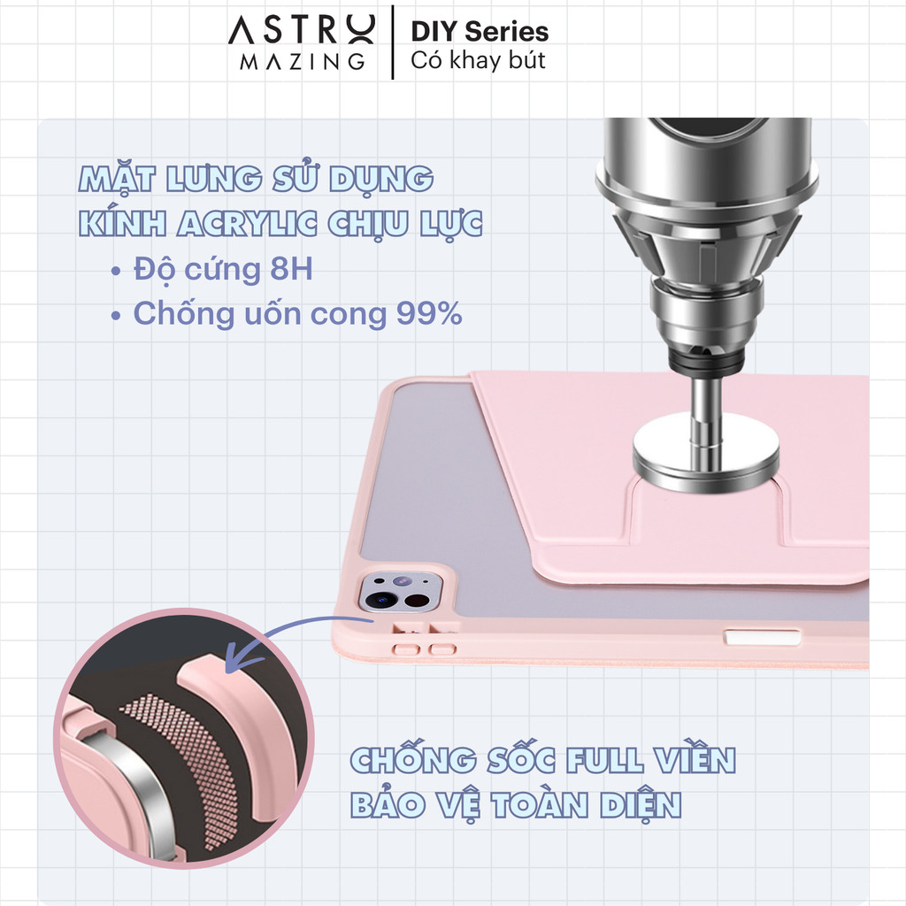 Ảnh Bao da iPad AstroMazing xoay 360 tháo rời nam châm độ chống sốc cho Pro 11 Air 4 5 6 Gen 10 2