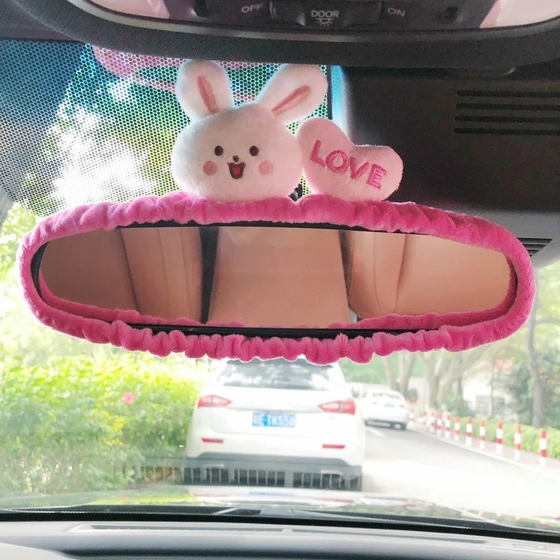 Kawaii Thỏ Xe Ô Tô Gương Chiếu Hậu Dễ Thương Phong Cách Hàn Quốc Nhân Vật Hoạt Hình Chống Trơn Trượt Gương Đáng Yêu Trang Trí An Toàn Đảo Ngược Hỗ Trợ Quà Tặng Cho Nữ Bé Gái Phụ Kiện Xe Hơi