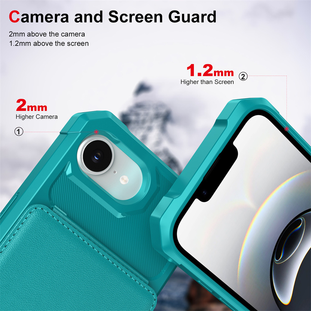 Ví Lật Có Đựng Thẻ Ốp lưng Cho IPhone 16E 16 Plus 15 14 13 12 Mini Pro Max XS XR Ví Giá Đỡ Da Mặt Sau