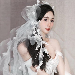 1 chiếc Mũ đội đầu cô dâu phong cách rừng, bóng thêu thủ công siêu cổ tích, chuông, băng đô phong lan, phụ kiện tóc nơ