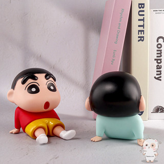 【Chamvn】Đồ trang trí búp bê nhựa vinyl Shin-chan Giá đỡ điện thoại máy tính bảng hoạt hình dễ thương