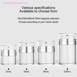 [Beautifulhome] 15g / 30g / 50g / 100g Chai Kem Chân Không Báo Chí Kem Dưỡng Da Mặt Chai Phụ Kem Dưỡng Da Không Có Ống Hút [Làm Đẹp]