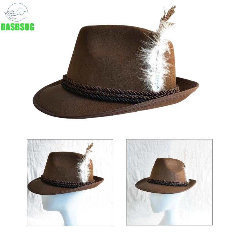 Dasbsug Nam Nữ Lông Vũ Fedora Mũ Tiệc Cưới Nữ Thanh Lịch Mũ Ảnh