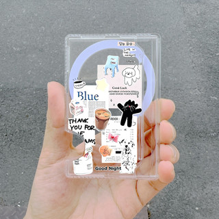 Cặp Đôi Phong Cách Ví Trong Suốt Cho iPhone 16 15 14 13 12 16Pro Max Plus Nhựa Phong Cách Thẻ Điện Thoại Ví Cho Ốp Lưng Bỏ Túi