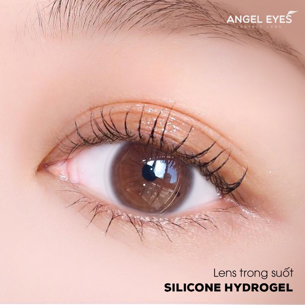 Lens Cận Trong Suốt Hàng Cao Cấp, Kính Áp Tròng An.gel Ey.es Độ Cận 1-15 Chất Liệu Silicone Hydrogel Thân Thiên Với Mắt