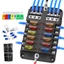 POP Cầu Chì 12 Chiều Hộp Đựng Khối Đèn LED Đèn Báo Chống Thấm Nước Thích Hợp Cho Ô Tô Xe Tải Xe Buýt Marine Motorhomes Veh