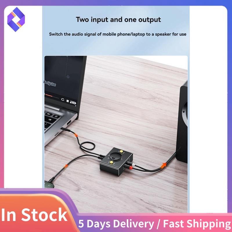 Bộ chuyển đổi âm thanh 3,5 mm sang 2RCA Bộ chuyển đổi giá thầu 1 trong 2 Out hoặc 2 trong 1 Out Bộ chuyển đổi bộ chia RCA sang 3,5 mm kép