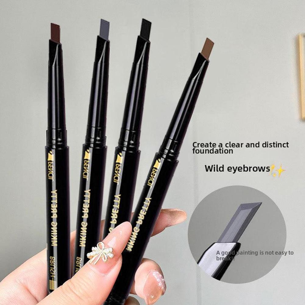 Hai Đầu Bút Chì Lông Mày Chống Thấm Nước Tint Tự Nhiên Lâu Dài Sơn Hình Xăm Lông Mày Dài F4c2