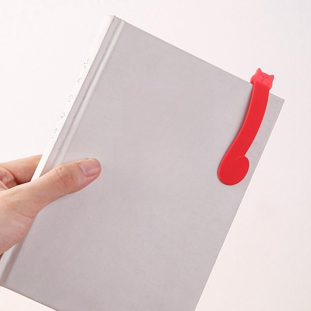 THFENG 1 / 3 Dấu Sách, Silicone Tự Động Theo Dõi Bookmark Clip, Sách Sáng Tạo Phụ Kiện Dự Phòng Mèo Dễ Thương Notebook Trang Chia Cho Người Yêu Đọc Sách