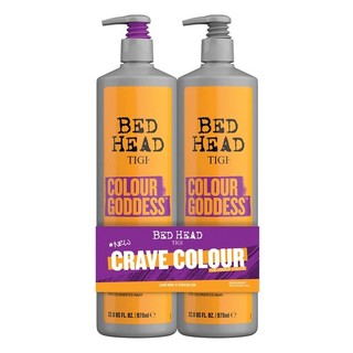 Dầu gội xả nữ chúa màu nhuộm Tigi Bed Head Colour Goddess Oil Infused 970mlx2 ( New 2021 ) [ TN ]