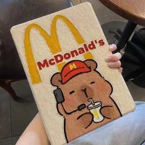 Hoạt Hình Capybara Người Nhện Phong Cách Sách Cho iPad Máy Tính Bảng Case2024air6 Pro11 Air3 / 4 / 5 10.9 10.5gen10th 2022Mini4 / 5 / 6 8.3 Air1 / 2 9.7gen7gen8gen9 10.2 Inch Có Khe Cắm Bút Vỏ Bảo Vệ