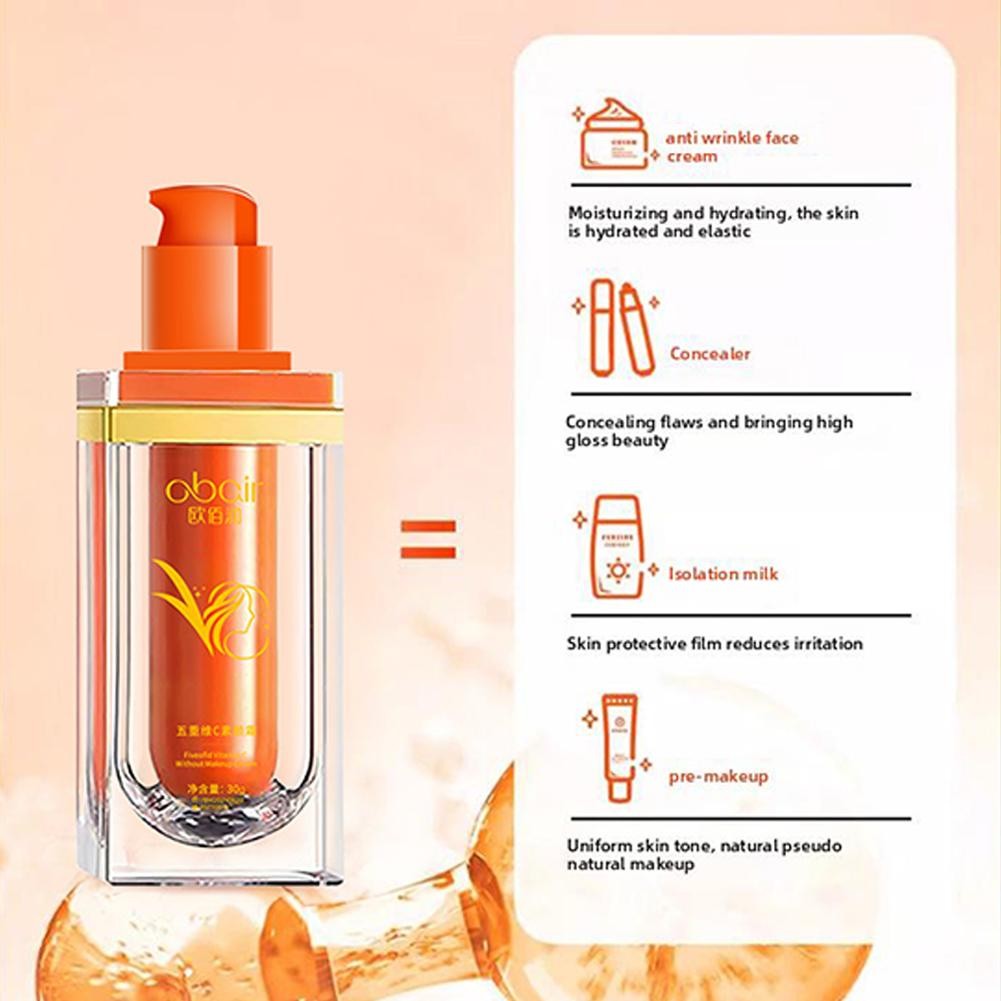 30g Kem bổ sung Five Vitamin C Kem che khuyết điểm / Vitamin / Vc Tone Vc / Up Suyan Cream Lazy F3