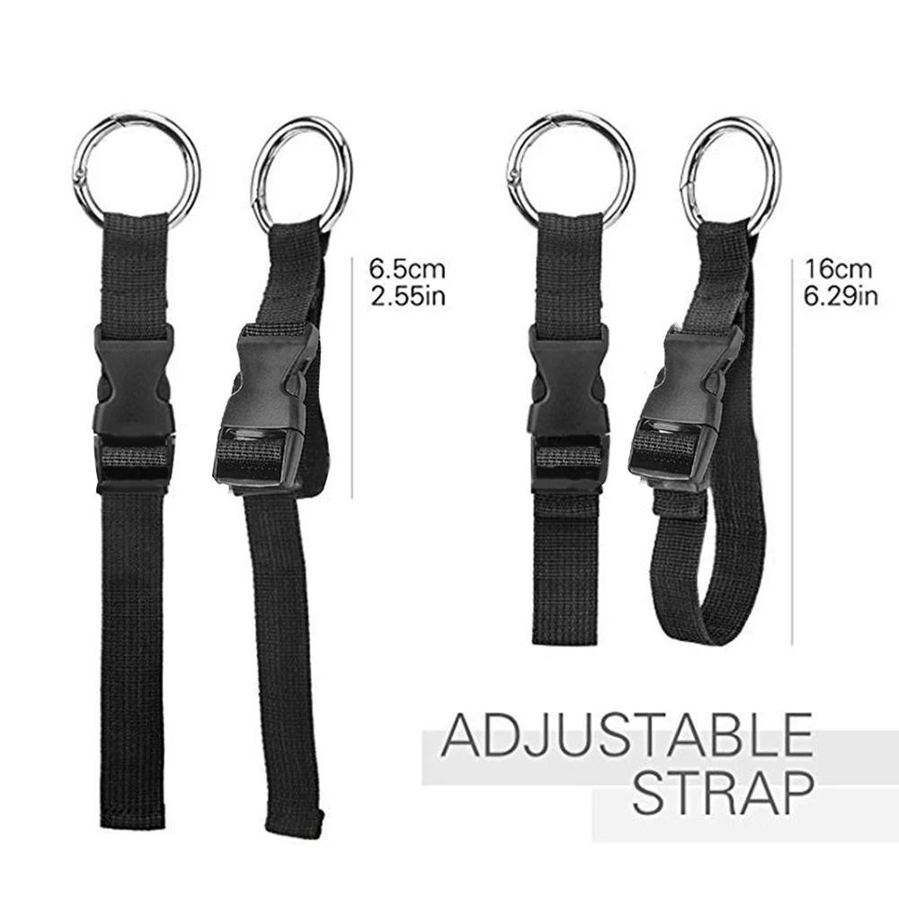 OMISTY 1 / 2 Chiếc Ba Lô Dây Đeo Ngoài, Nylon Jacket Gripper Holder Hành Lý Dây Đeo Cố Định, Di Động Có Khóa Phát Hành Add-A-Bag Dây Đeo Hành Lý Du Lịch