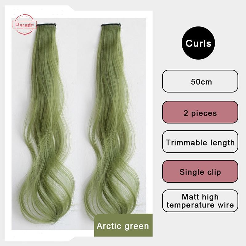Diễu Hành 1 / 2 Chiếc Dài Xoăn Tóc Màu Tóc Phần Mở Rộng Tóc Kẹp Miếng Miếng Tóc Vô Hình Giả Tóc Mảnh Dụng Cụ Tạo Kiểu Tóc VN