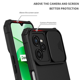 Ốp lưng Realme C35 C00 C25 C25s C25Y C21Y C17 C15 C12 C20 C11 2021 Vỏ giáp chống sốc lai Vỏ bảo vệ ống kính trượt