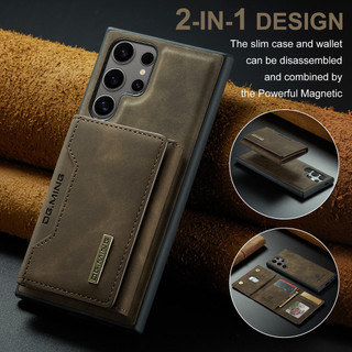 2 Trong 1 Ví Có Thể Tháo Rời Cho S25 S24 S23 S22 S21 Ultra Túi Đựng Thẻ Dây Da Từ Tính Túi Cà Phê